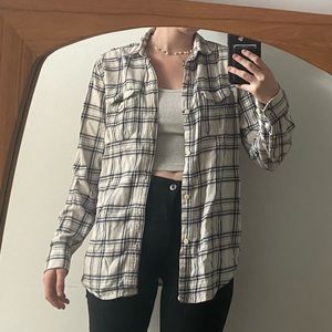 Salt Valley White Plaid Flannel